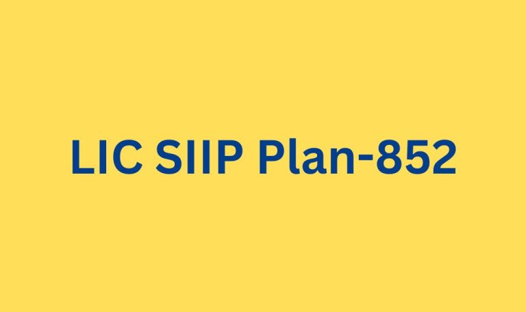 LIC SIIP Plan-852